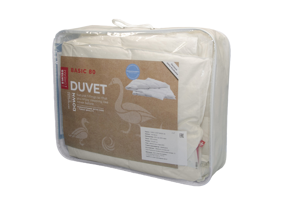 Одеяло утиный пух Swiss Dream Caro BSC 80 135x200 облегченное