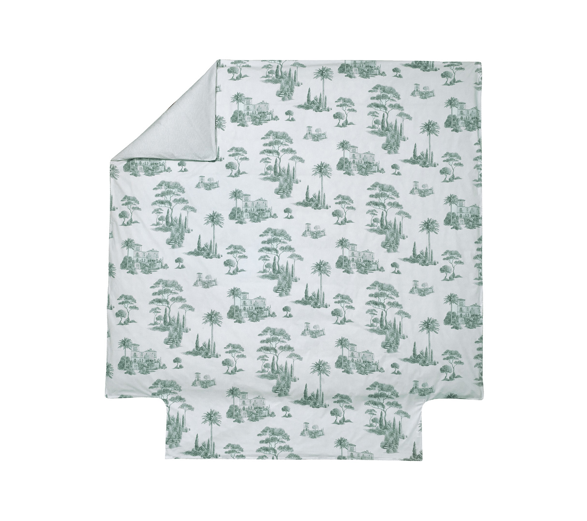 Постельное белье Blanc des Vosges Promenade Sauge евро 200х220 перкаль