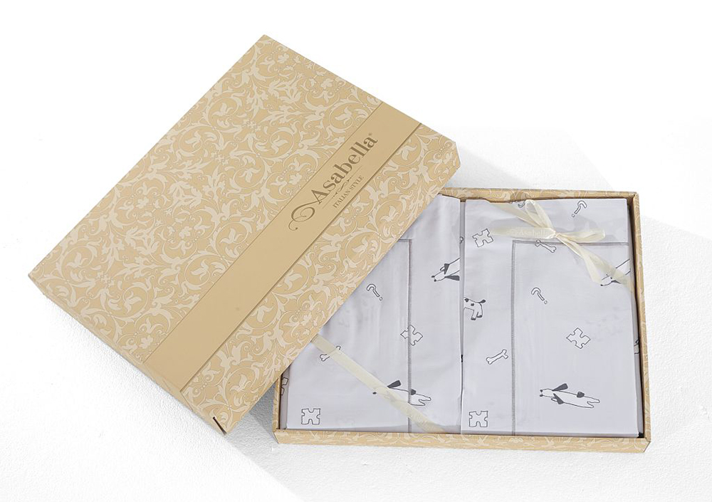 Постельное бельё Asabella 2359-4S 1,5-спальное 160x220 печатный сатин