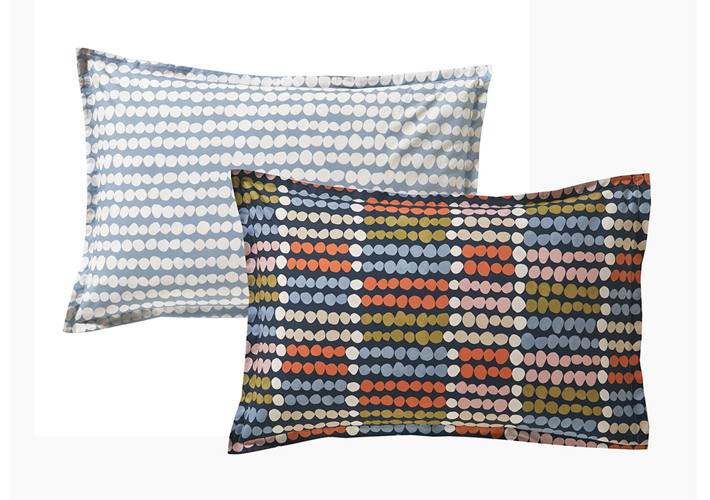 Постельное белье Blanc des Vosges Dots Celeste 1.5 спальное 155х200 перкаль