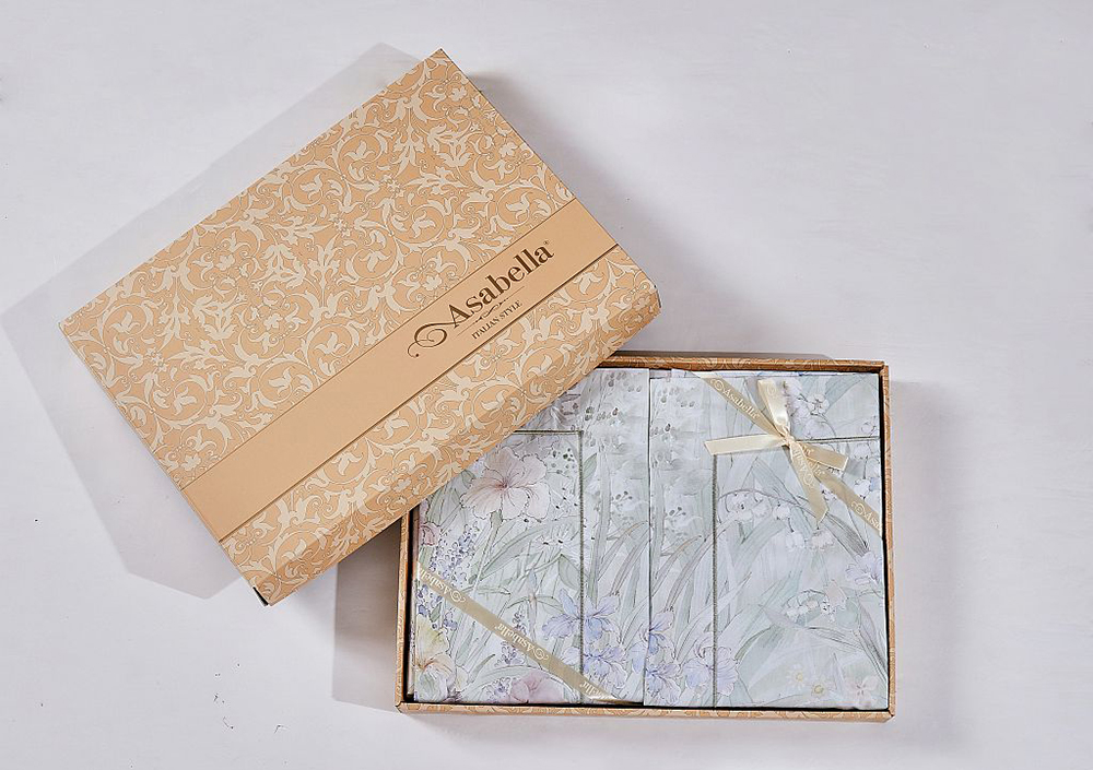 Постельное бельё Asabella 2320-4S 1,5-спальное 160x220 люкс-сатин