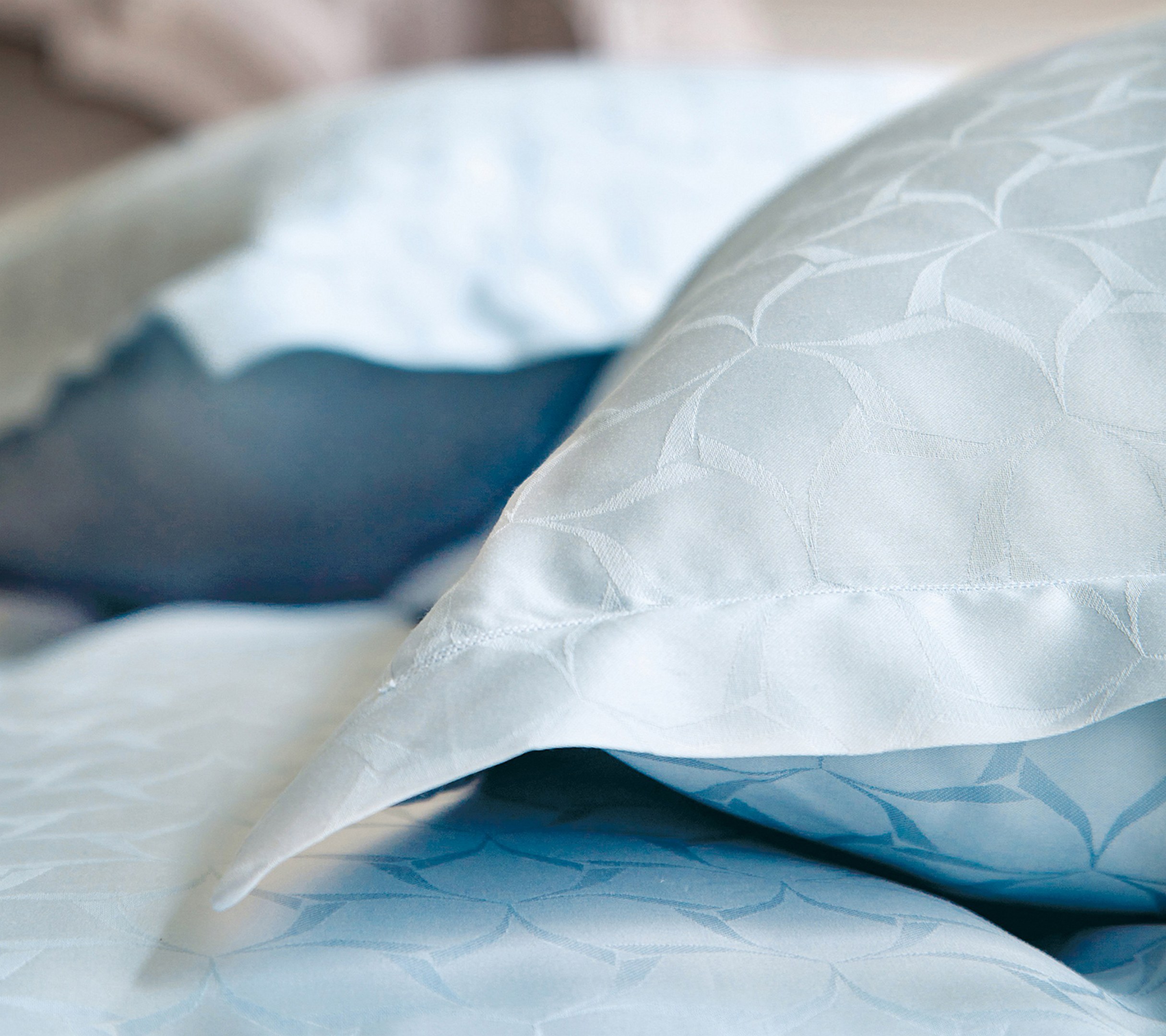 Постельное белье Blanc des Vosges Eole Glacier евро 200х220 сатин-жаккард