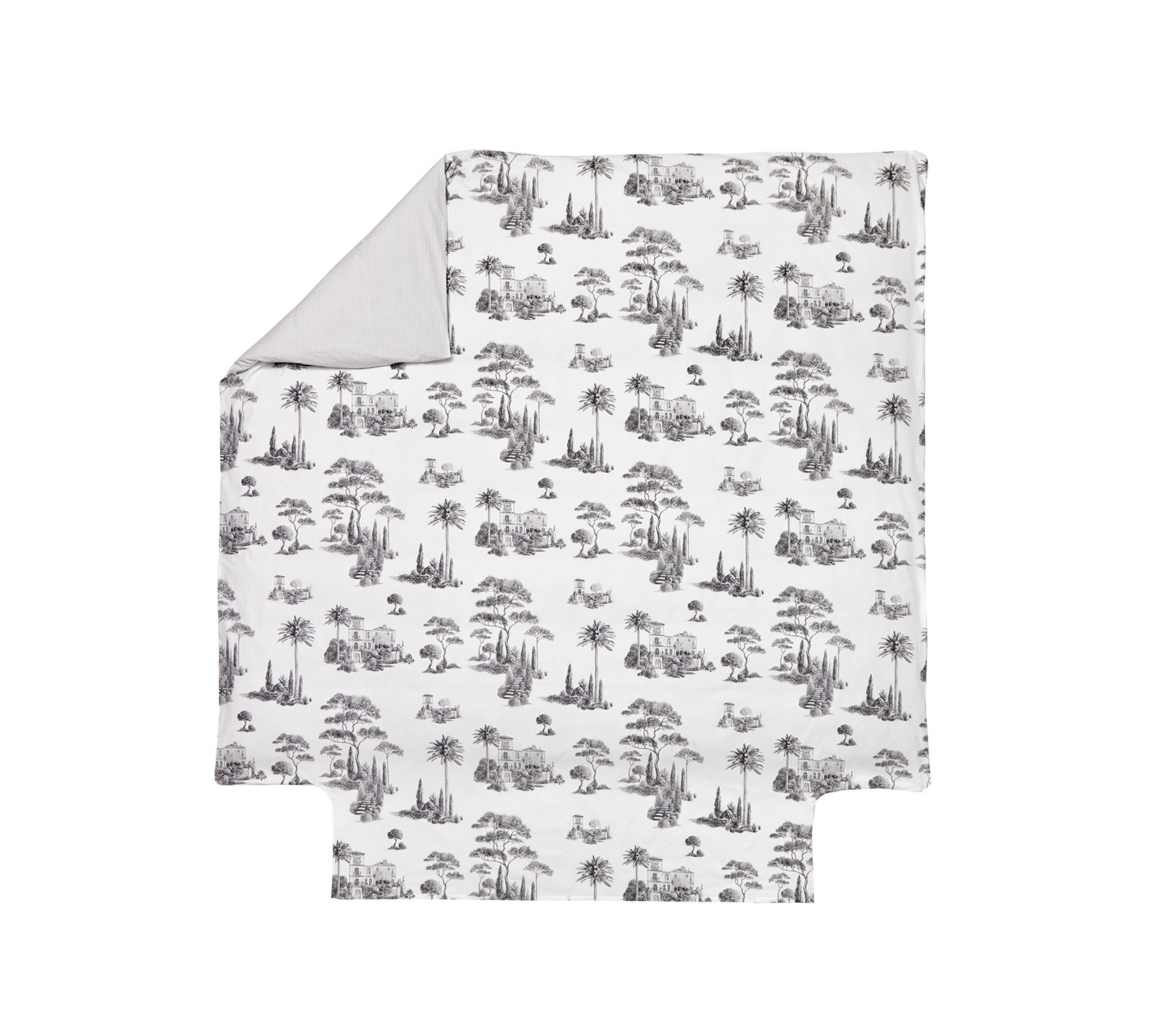 Постельное белье Blanc des Vosges Promenade Graphite евро 200х220 перкаль