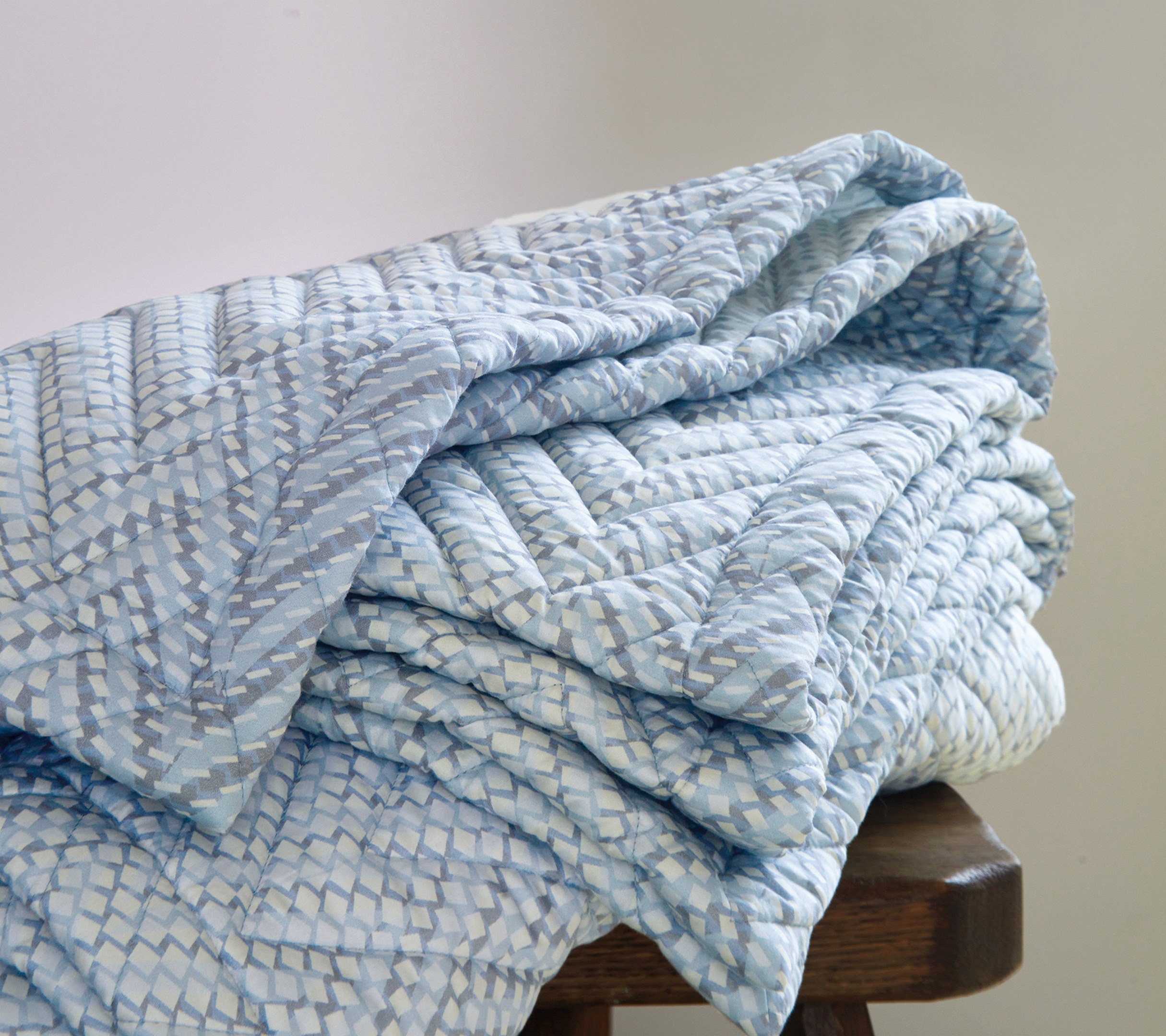 Постельное белье Blanc des Vosges Gravity Bleu Celeste евро 200х220 хлопок сатин