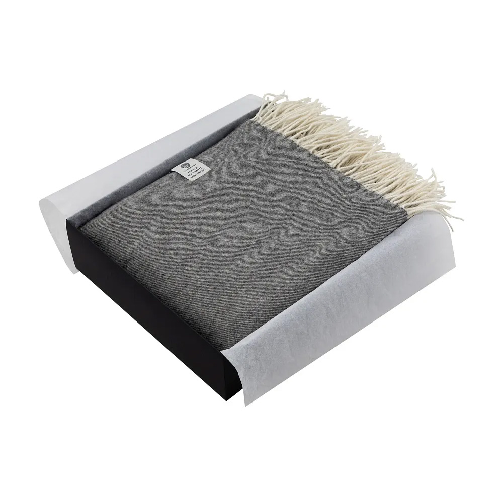 Плед шерстяной Luxberry Беринг 170х200 серый