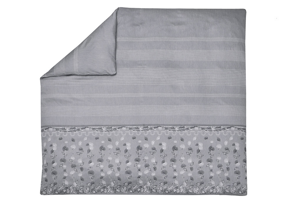 Постельное белье Blanc des Vosges Kyoto Graphite евро 200х220 сатин-жаккард