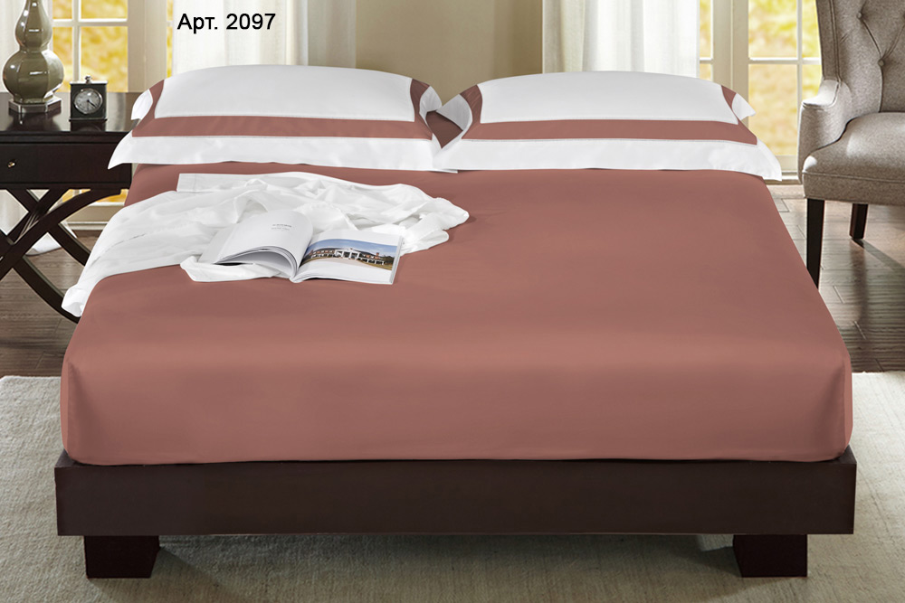 Простыня на резинке Sharmes Basic 500TC 180х200 хлопок пима