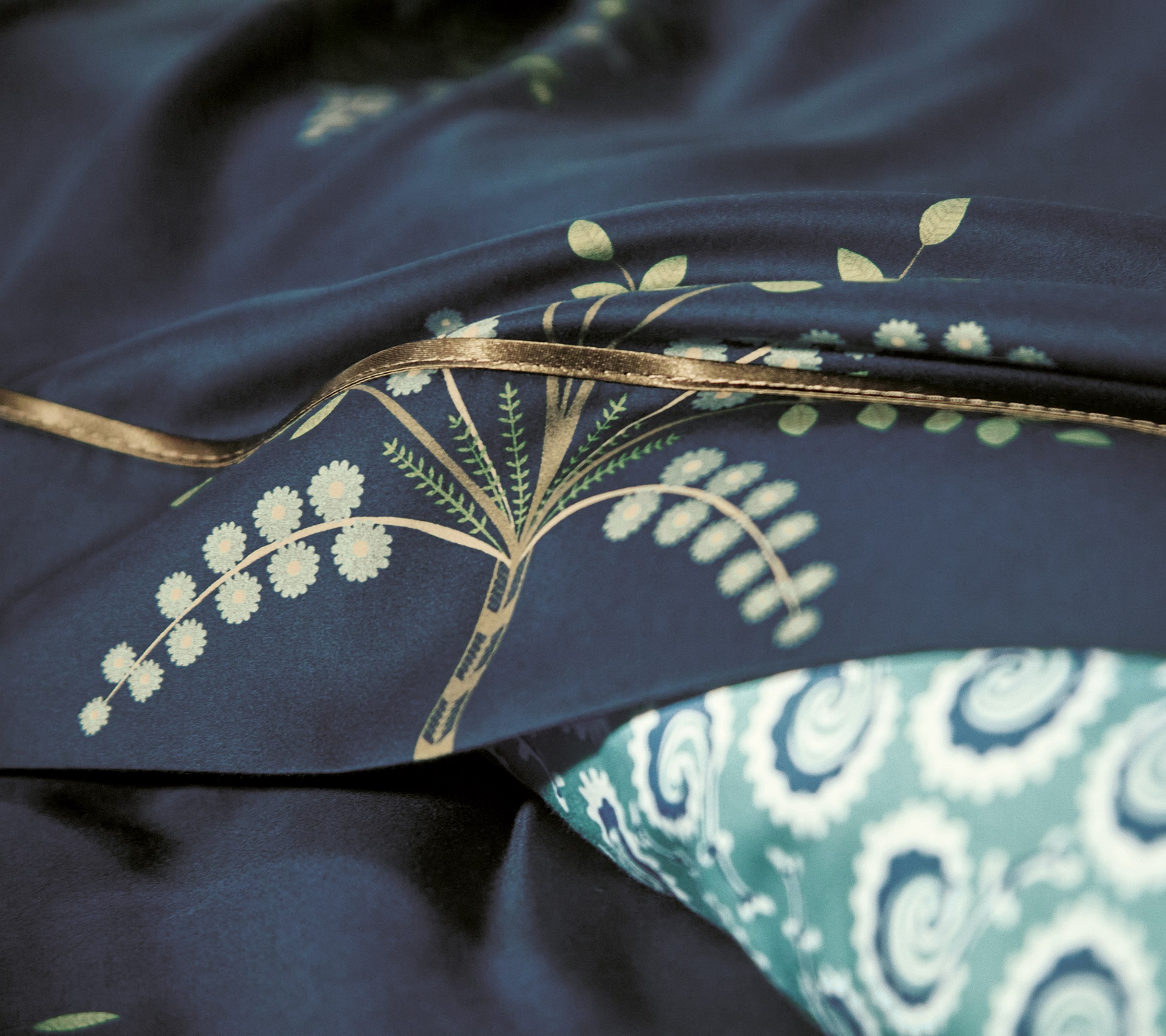 Постельное белье Blanc des Vosges Palm Gove Nuit евро 200х220 хлопок сатин