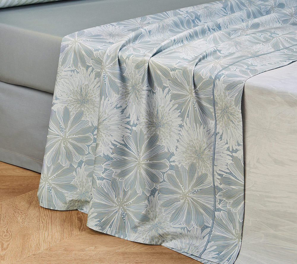 Постельное белье Blanc des Vosges Serenite Bleu Ciel евро 200х220 перкаль