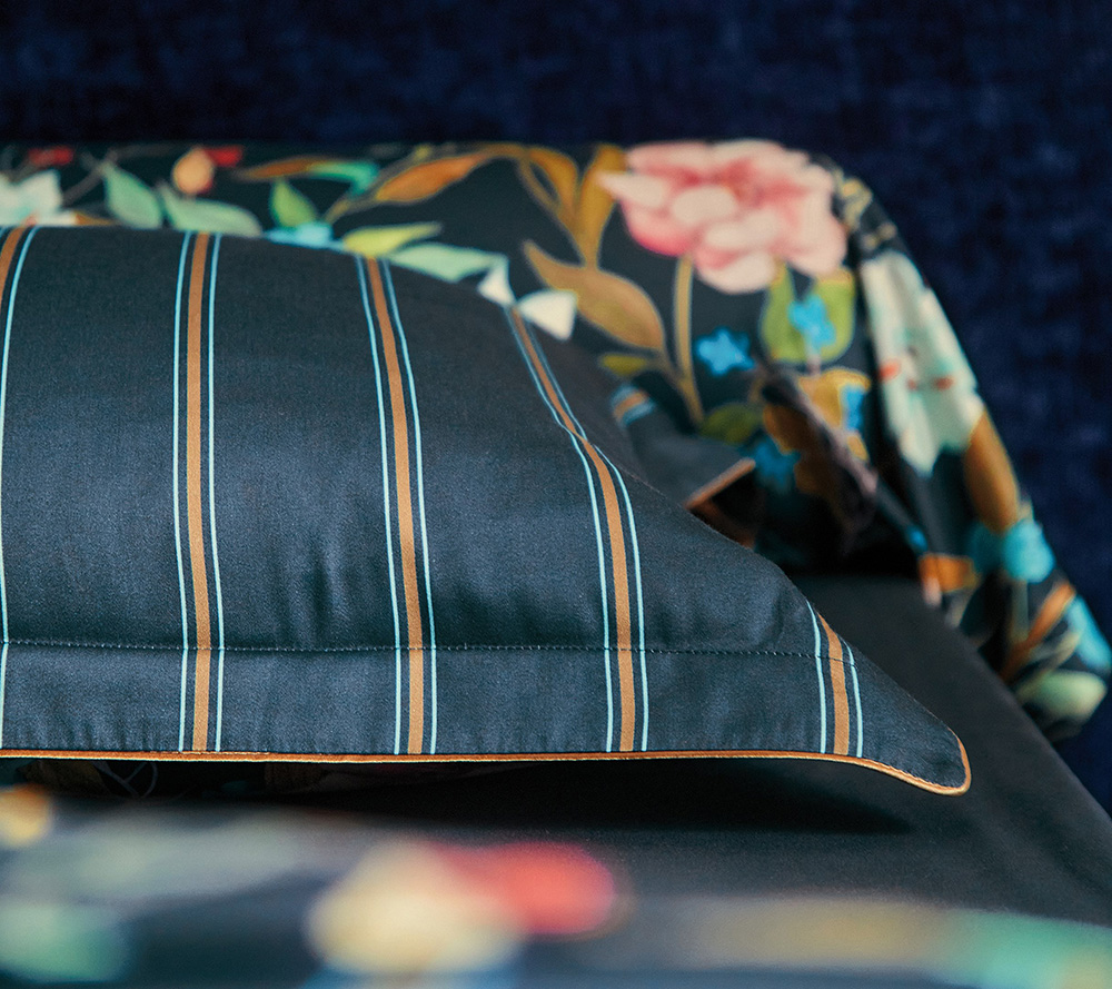 Постельное белье Blanc des Vosges Giardino Nuit евро 200х220 хлопок сатин