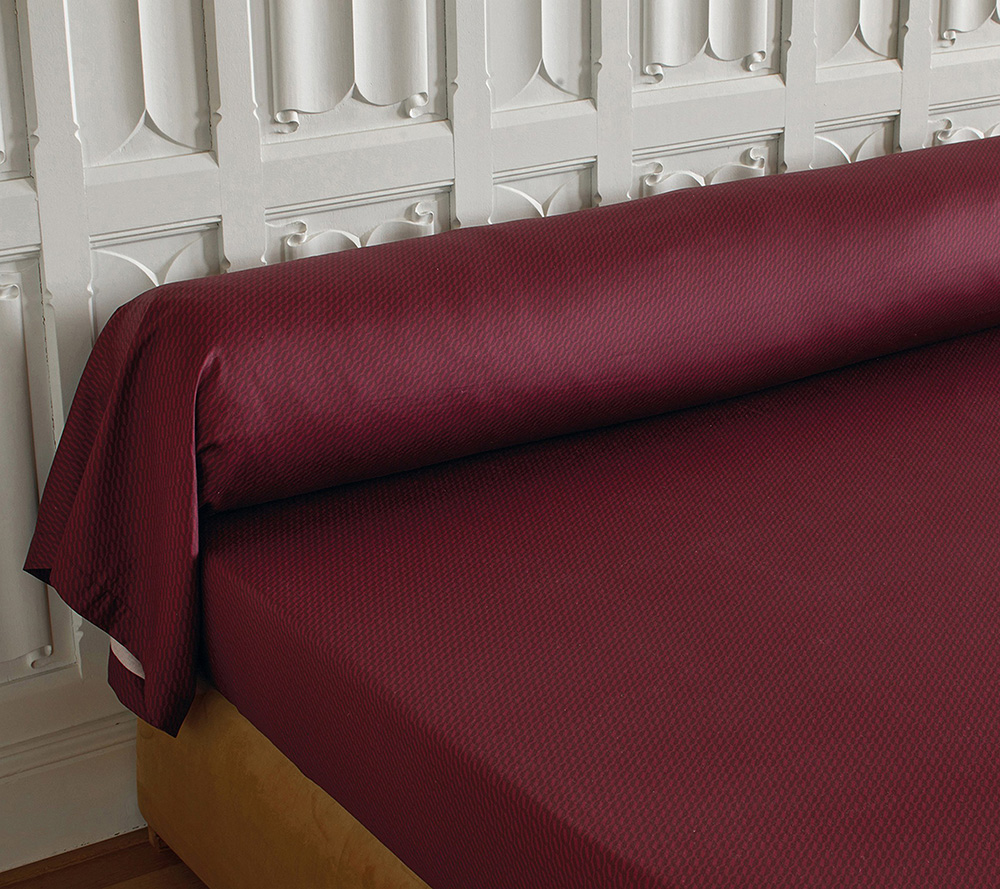 Постельное белье Blanc des Vosges Rhapsodie Grenat евро 200х220 хлопок сатин