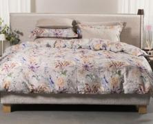 Постельное бельё DecoFlux Flora Costera Almond евро 200х220 мако-сатин - фото 1