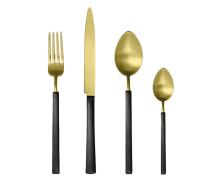Столовые приборы Herdmar Vintage Mat Black Gold 97 (24 шт.) в интернет-магазине Posteleon