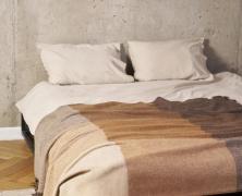 Плед шерстяной Luxberry Woolen Beige 150х200 бежево-коричневый - фото 1