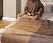 Плед шерстяной Luxberry Woolen Beige 150х200 бежево-коричневый - фото 2