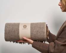 Плед шерстяной Luxberry Woolen Beige 150х200 бежево-коричневый - фото 4