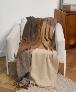 Плед шерстяной Luxberry Woolen Beige 150х200 бежево-коричневый - основновное изображение