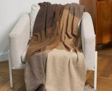 Плед шерстяной Luxberry Woolen Beige 150х200 бежево-коричневый