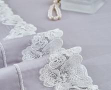 Постельное бельё Asabella 2331-6 евро 200x220 с кружевом - фото 2