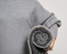 Плед шерстяной Luxberry Woolen Grey 150х200 серо-графитовый - фото 3