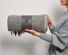 Плед шерстяной Luxberry Woolen Grey 150х200 серо-графитовый - фото 4
