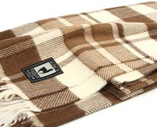 Плед альпака/меринос IncAlpaca PP-11 200x220 бело-шоколадный - фото 1