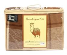 Плед альпака/меринос IncAlpaca PP-22 150x200 оттенки коричневого и бежевого - фото 2