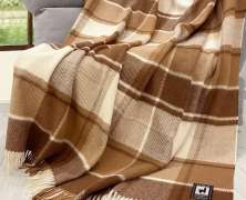 Плед альпака/меринос IncAlpaca PP-22 150x200 оттенки коричневого и бежевого - фото 5