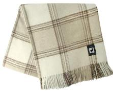 Плед альпака/меринос IncAlpaca PP-4 150x200 молочно-белый с коричневым - фото 2