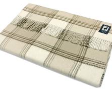 Плед альпака/меринос IncAlpaca PP-4 150x200 молочно-белый с коричневым - фото 3