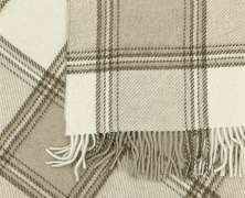 Плед альпака/меринос IncAlpaca PP-4 150x200 молочно-белый с коричневым - фото 5