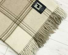 Плед альпака/меринос IncAlpaca PP-4 150x200 молочно-белый с коричневым - фото 6