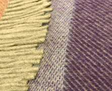 Плед альпака/меринос IncAlpaca PP-50 200x200 оранжевый с лиловым - фото 4