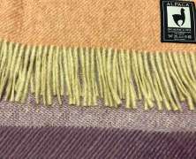 Плед альпака/меринос IncAlpaca PP-50 200x200 оранжевый с лиловым - фото 7