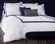 Постельное белье Blanc des Vosges Egerie Bleu Corinthe евро 200х220 перкаль