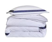 Постельное белье Blanc des Vosges Egerie Bleu Corinthe евро 200х220 перкаль - фото 1