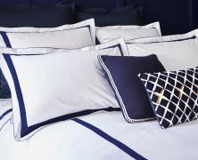 Постельное белье Blanc des Vosges Egerie Bleu Corinthe евро 200х220 перкаль - фото 2