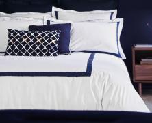 Постельное белье Blanc des Vosges Egerie Bleu Corinthe евро 200х220 перкаль - фото 3