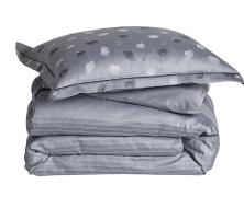 Постельное белье Blanc des Vosges Kyoto Graphite евро 200х220 сатин-жаккард - фото 1