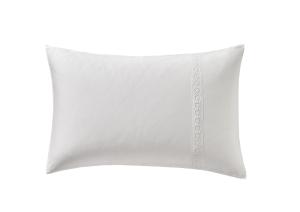 Наволочка Blanc des Vosges Heritage Blanc 50х75 сатин с кружевом - основновное изображение