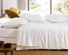 Постельное белье Blanc des Vosges Heritage Blanc евро 200х220 сатин с кружевом