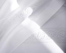 Постельное белье Blanc des Vosges Heritage Blanc евро 200х220 сатин с кружевом - фото 2