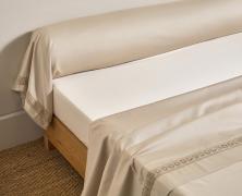 Постельное белье Blanc des Vosges Heritage Chanvre евро 200х220 сатин с кружевом - фото 2