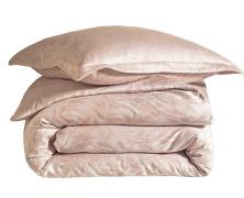 Постельное белье Blanc des Vosges Osier Poudre евро 200х220 сатин-жаккард - фото 1