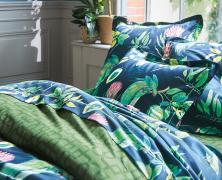 Постельное белье Blanc des Vosges Paradesia Emeraude евро 200х220 хлопок сатин - фото 2