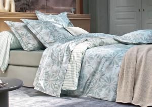 Постельное белье Blanc des Vosges Serenite Bleu Ciel евро 200х220 перкаль - основновное изображение