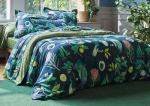 Постельное белье Blanc des Vosges Paradesia Emeraude евро 200х220 хлопок сатин - основновное изображение