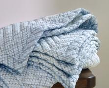 Постельное белье Blanc des Vosges Gravity Bleu Celeste евро 200х220 хлопок сатин - фото 1