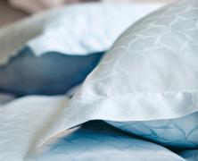 Постельное белье Blanc des Vosges Eole Glacier евро 200х220 сатин-жаккард - фото 1