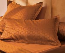 Постельное белье Blanc des Vosges Eole Cognac евро 200х220 сатин-жаккард - фото 1